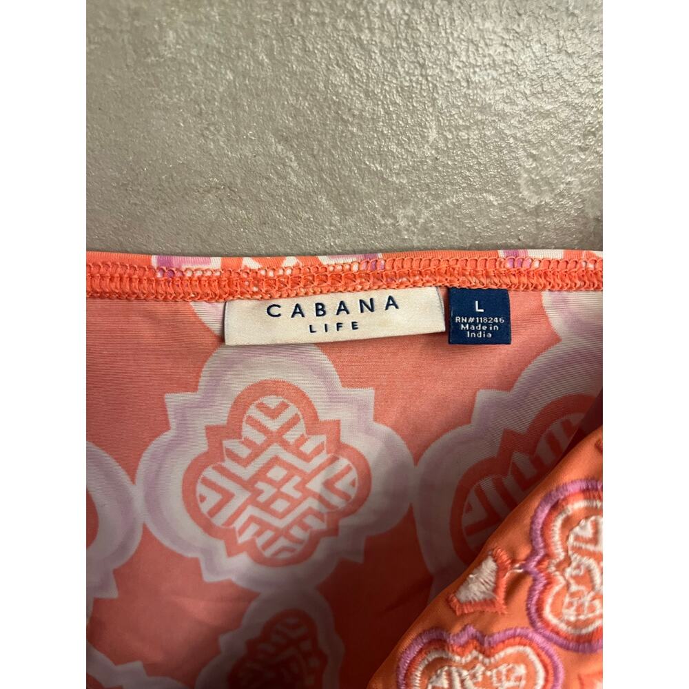 Cabana Life Coral Gables Embroidered Tankini Top Size L UPF 50+ Sun Protective - Picture 9 of 12